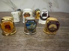 Lot 3 - 15 Vintage Collector Thimbles - Porcelain Metal Pewter