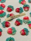 20 Vintage 1950s Small Celluloid Apples Made In Japan Plastic Charms Crafts