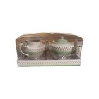 Grace Teaware Sugar And Creamer Set Mint Green And Gold New