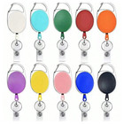 1pc Retractable Badge Reel Key Chain Lanyard Clip For Id Badge Name Tags Holder