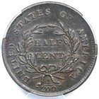 1800 C-1 R-1 Pcgs Vf 35 Draped Bust Half Cent Coin 1 2c