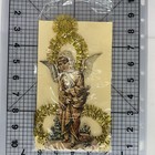 Victorian Paper Glitter Ornament Christmas Tree Decoration Angel Retro 8 