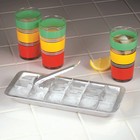 Vintage Kitchen Aluminum Metal Ice Cube Trays  Set Of 2