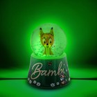 Disney Bambi  pretty Flower  Mini Light-up Snow Globe   3 Inches Tall
