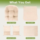 Glider Rocker Cushion Set  Rocking Chair Cushions With Back   Soft Vinyl Fabr   