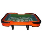 93  Deluxe Casino Dice Game Craps Table W  Wooden Chip Racks  Padding   Armrests