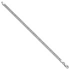 925 Sterling Silver Rhodium-plated Polished 9 Inch 4 5mm Curb Chain Anklet Solid