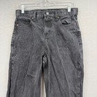 Old Navy Girls Baggy Wide Leg Black Denim Jeans Youth Size 14 Built In Tough