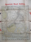1898 Spainish American War West Indies Cuba East Indies Philippines  Lg Map