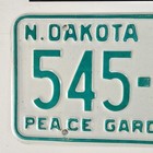 1974 North Dakota License Plate     free          Vintage Embossed Nd Tag 545 895