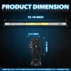 52inch 3500w Tri Row Led Work Light Bar Off Road Spot Flood Combo Driving Suv 50
