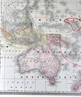 1892 Rand Mcnally Map Oceania Australia New Zealand Hawaii Malaysia New Guinea