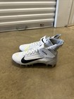 Nike Alpha Menace Elite 2 White-black Flyknit Football Cleats Bv3298-100 Size 13