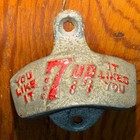 Vintage 7 Up Soda Bottle Opener Starr X Co  Wall Mount 3 