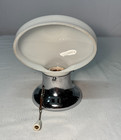 Vtg Chrome Wall Sconce Mcm Light Fixture Bathroom Milk Art Glass Shade Usa  m72