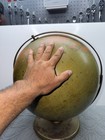 Vintage 16    Raised Relief World Globe Metal Base Ussr Replogle Style Rotating