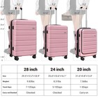 Smileline 3-piece Luggage Set Lightweight Hardside Suitcase Tsa Lock Spinner    