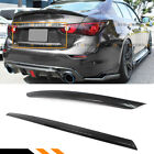 Fits For 2014-2017 Infiniti Q50 S Carbon Fiber Rear Trunk Plate Trim Cover 2 Pcs