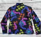 Obermeyer Turtle Neck Women   s Large Vintage 90s Y2k Made In Usa Black Neon