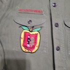 Vintage 1950s Boy Scouts Button Up Shirt Patches Sanforized Label   read  