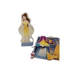 Melissa   Doug Disney Belle Magnetic Dress Up Wooden Doll Beauty Beast  5790