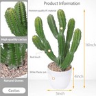 Artificial Cactus 16inch Faux Cacti Fake Succulent Plants For Indoor Outdoor    