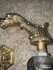 Rare Brass Dolphin Sherle Wagner Faucet Antique Sink Spigot C h Handles See Pics