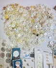 Vtg Lot 600  Antique Mother Of Pearl Shell Buttons Asstorted Sizes Shapes Colors