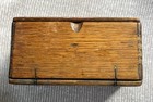 Antique Wooden Puzzle Folding Oak Box For Singer Sewing Machine Attachments