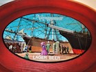 Antique Narragansett Beer R i  U s a  Wood Grain Litho Sea Port Art Sign Tray A 
