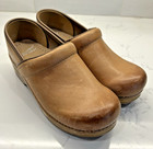 Dansko Professional Clogs Honey Distressed Leather Tan Eu 38 Us 7 5 8 No Box