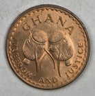 1967 Ghana Half Pesewa - Very Nice Circulated Condition - Free Shipping 