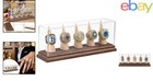 Championship Ring Display Case For 5 Rings With Walnut Wood Base   Acrylic Cover