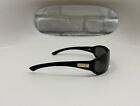 Vintage Gucci Gg1481 s Classic Black Unisex Wrap Sunglasses Small Logo