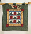 New Christmas Hand Quilted Wall Hanging  13  Wide W  Hanger
