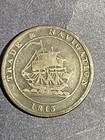 1813 Nova Scotia  Can- Trade   Navigation Half Penny Token Ships4free2usa Nice  