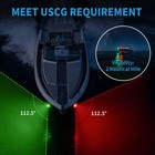 Obcursco Led Boat Navigation Lights  Red And Green Vertical Mount Bow Black