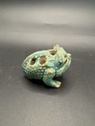 Porcelain 5 Hole Flower Frog 3 Legged Toad  Possibly A  fengshui Toad 