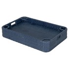 Wicker Floating Pool Tray Durable   Sturdy Aluminum Frame Pool Accessory Tray
