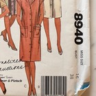 Vintage Mccall s 8940 Straight Dress Or Shirt   Skirt Pattern Misses  16 Uncut