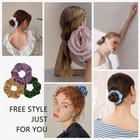 75 Pcs Soft Velvet Hair Scrunchies Elastic Hair Ponytail Holder For Women
