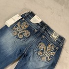 Miss Me Jeans Chloe Slim Boot 25x34 Blue Cowgirl Rodeo Saint Pocket Low Rise New