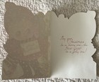 Unused Christmas Girl Bird Mailbox Hat Pink Snow Vtg Greeting Card 1950s 1960s