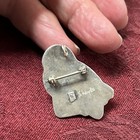 Vtg Porfilio Sheyka Zuni Pueblo 925 Sterling Silver Mop Inlay Owl Pendant pin