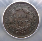 1828 Classic Head Half Cent    12 Stars   1 2c Icg Vf20  301 Very Fine Ecc c  Inc 