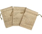 Lot Of 24 3 5x5 Inch Burlap Gift Bags With Drawstring Linen Jewelry Pouches J   