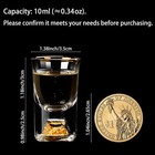 6 Pack 10ml  0 33 Oz  Shot Glasses  Crystal Shot Glass Set Decorated With 24k Go