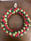Handmade Christmas Felt Wreath Holiday seasonal Decor