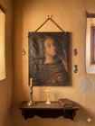 Antique Spanish Colonial Oil Painting        santa Susana    Virgin Martyr Original