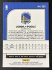 2019-20 Panini Nba Hoops Premium Stock Jordan Poole  223 Rc Rookie Card Warriors
